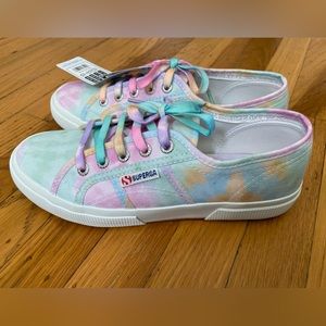 Superga tie dye sneakers, size 7, NWT